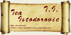 Tea Istodorović vizit kartica